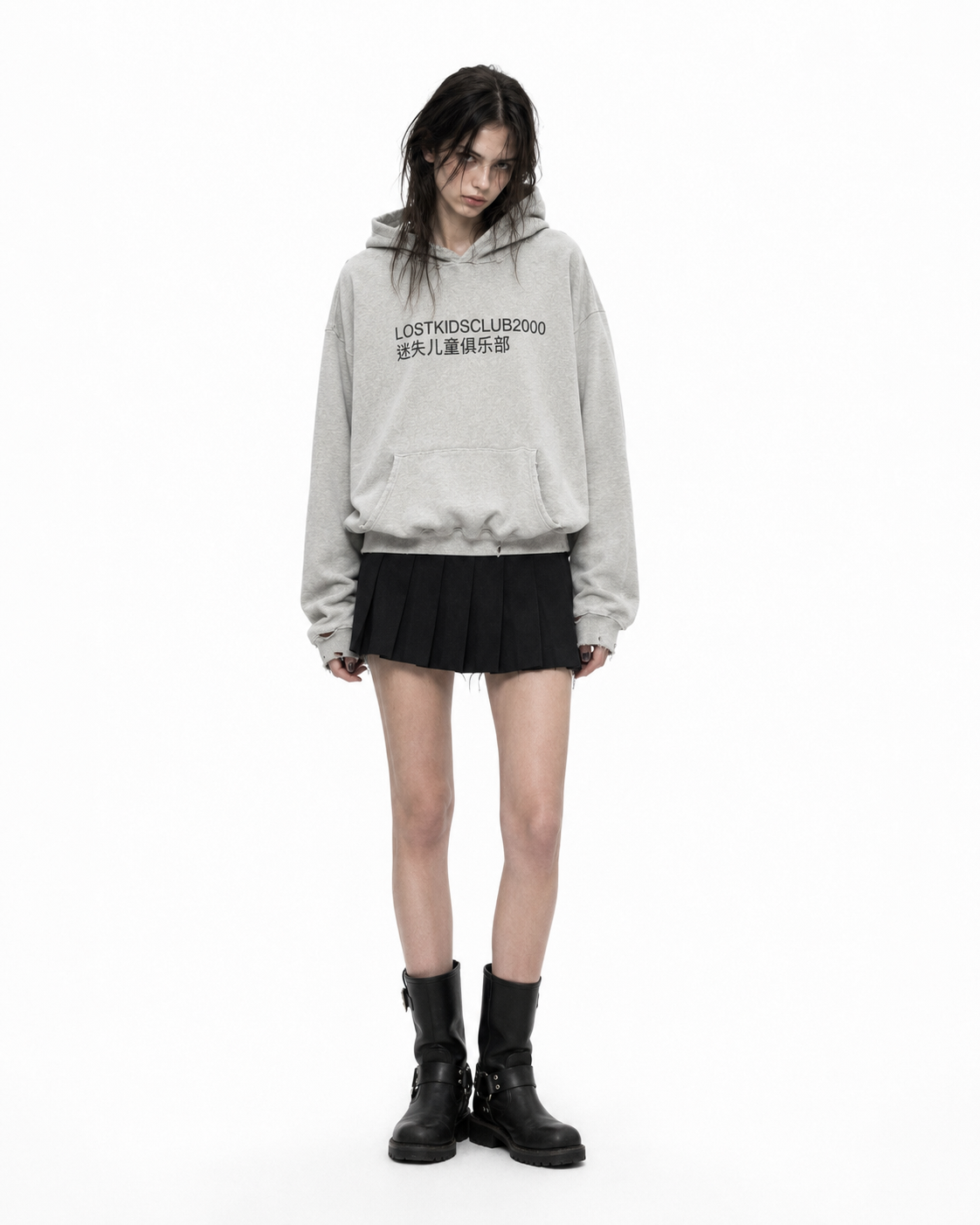 LOGO HOODIE GREY